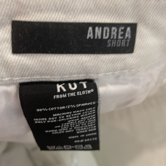 Kut From The Kloth Andrea White Denim Shorts size 2 - Picture 8 of 9